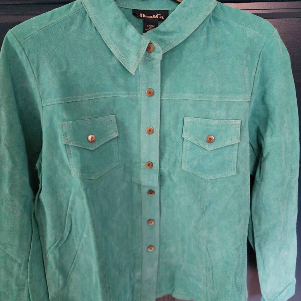 Denim & Co. Genuine Leather Jacket